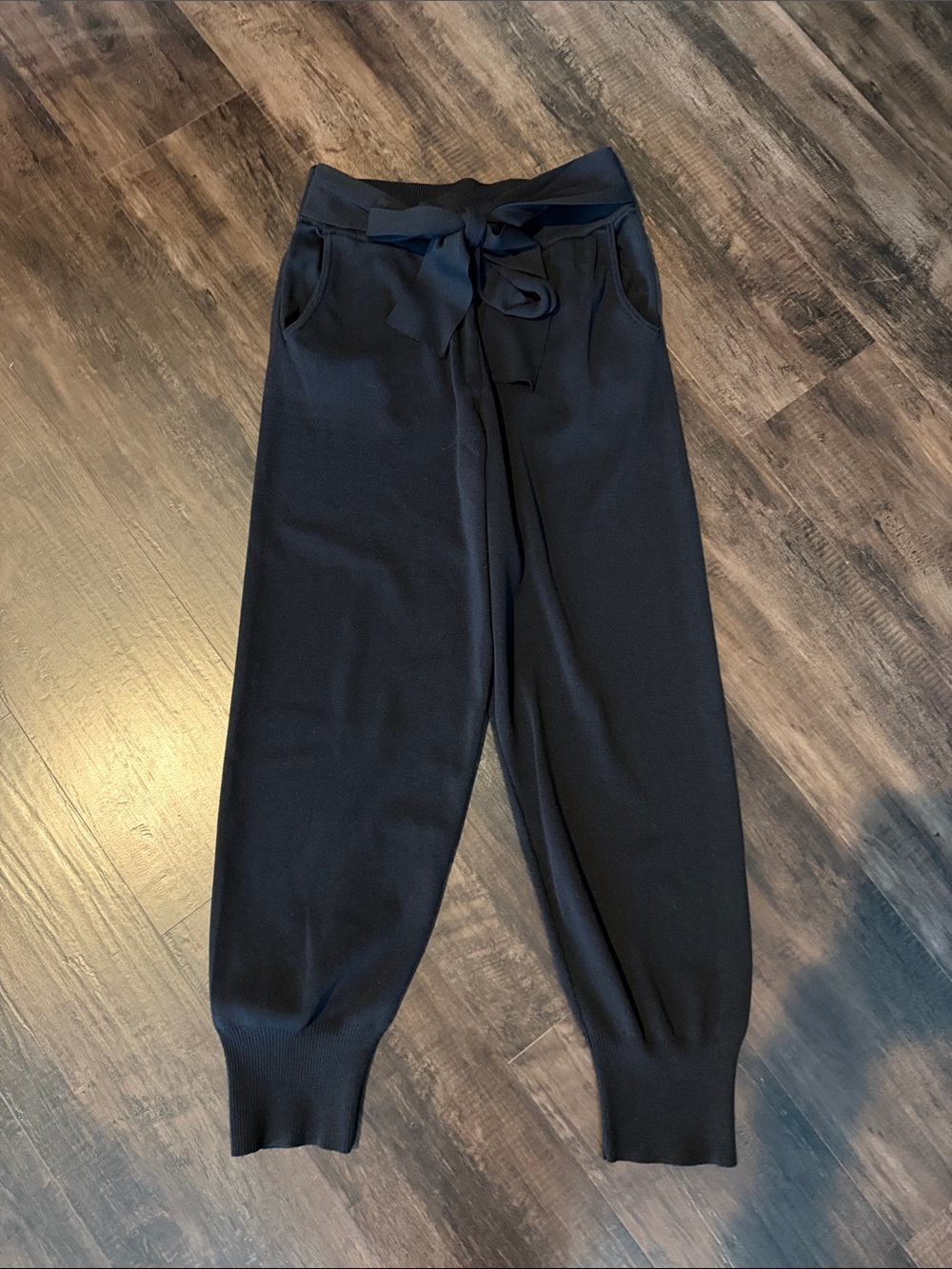 Vici Black Knit Track Jogger Pants
